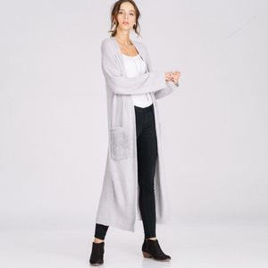 NWT Long Knit Grey Cardigan Sweater